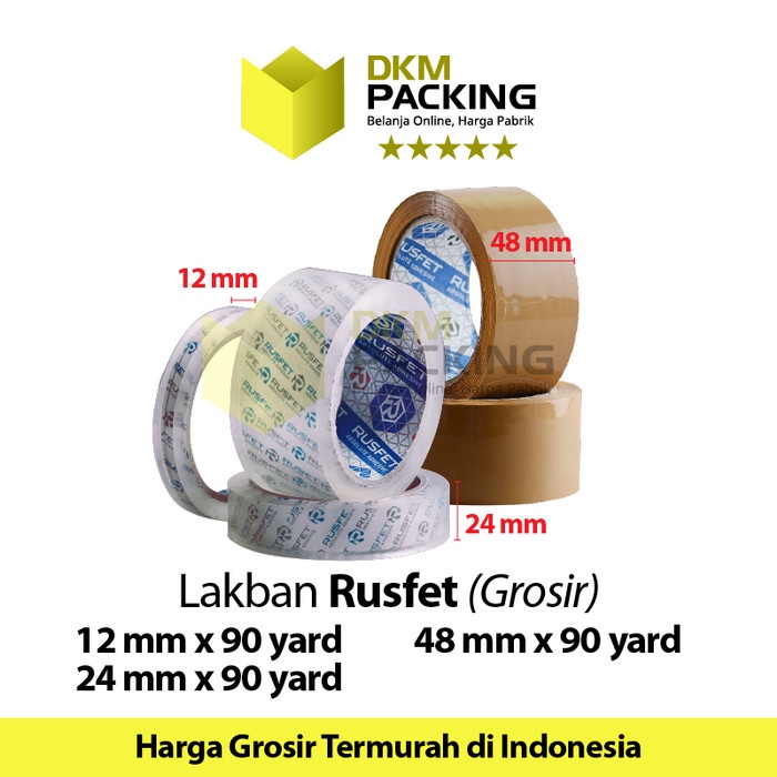 

Code687 Lakban 12Mm X 72Yard Rusfet Plakban Isolasi Premium /Selop