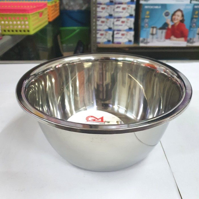 Baskom Ganom Stainless Steel 20cm Mangkok Korea Bowl Ware Cake