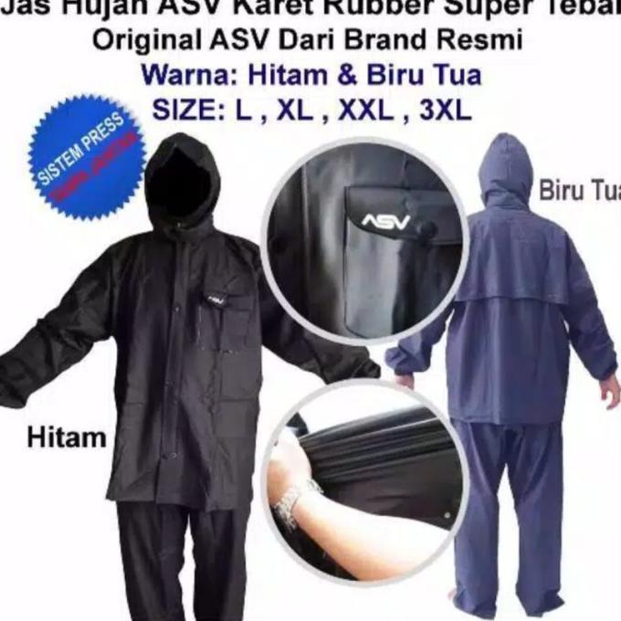 Jas Hujan ASV - Raincoat Mantel Hujan ASV Asli Original Rubber Karet A