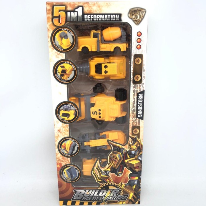 Spesial Mainan Anak Mobil Konstruksi Jadi Robot 5In1 / Mobil Robot Deformation Sale