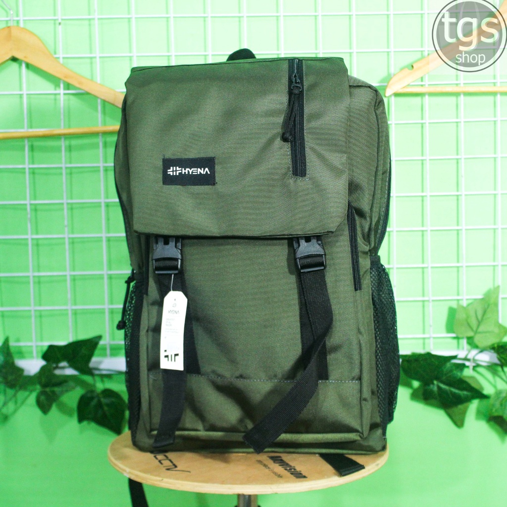 (TGS OLSHOP) Tas Kuliah Ransel Laptop Polos Pria Wanita 15L Cordura