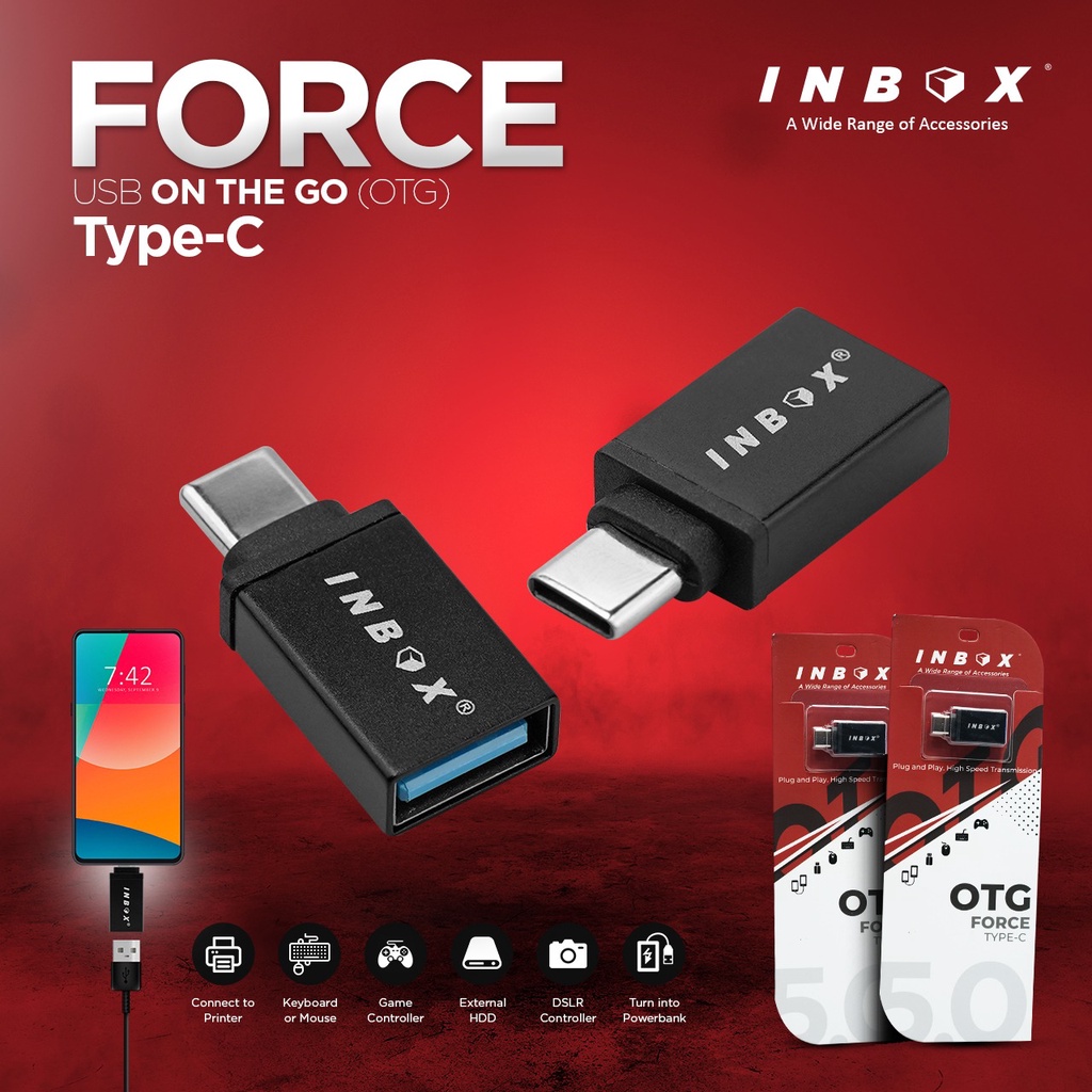 Converter INBOX FORCE OTG Adaptor Connector Any Devices Adapter