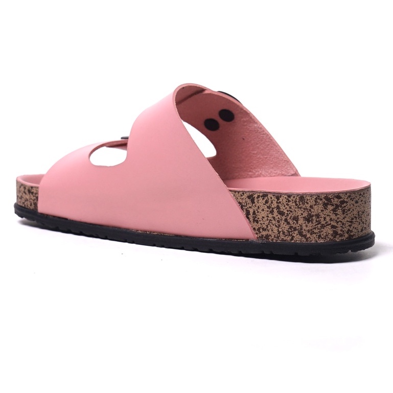 SARASARA YUK - Sandal Wanita Slop Casual Model Birken Sol Puyuh SARA SARA JINNY Sendal Selop Cewek Kulit Santai Strap Gesper Ban dua Empuk Size 36 37 38 39 40 Warna Pink Soft Anti Slip Premium Original Kekinian Terbaru Shoes ORI Mall Official Store