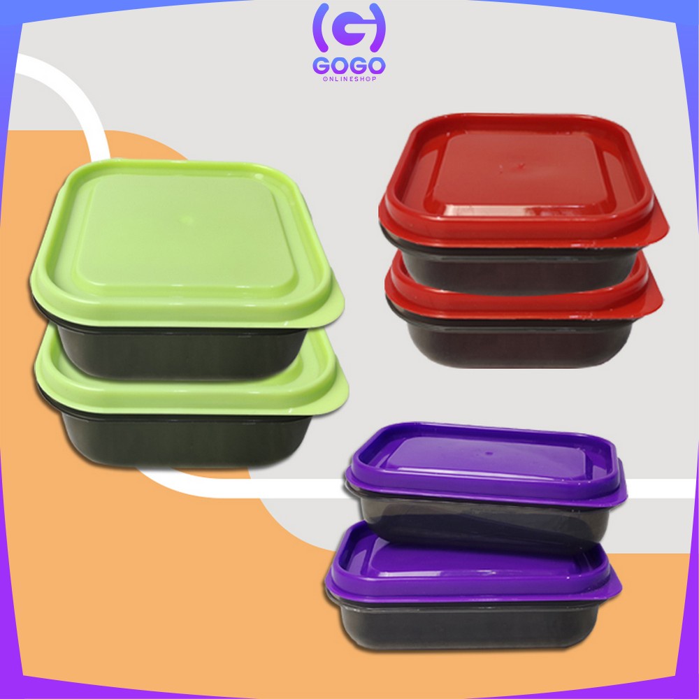 GOGO-C425 Toples Plastik Set isi 14pcs Smoke Sealware / Toples Kotak Snack Kontainer Makanan Food Storage Box BPA FREE