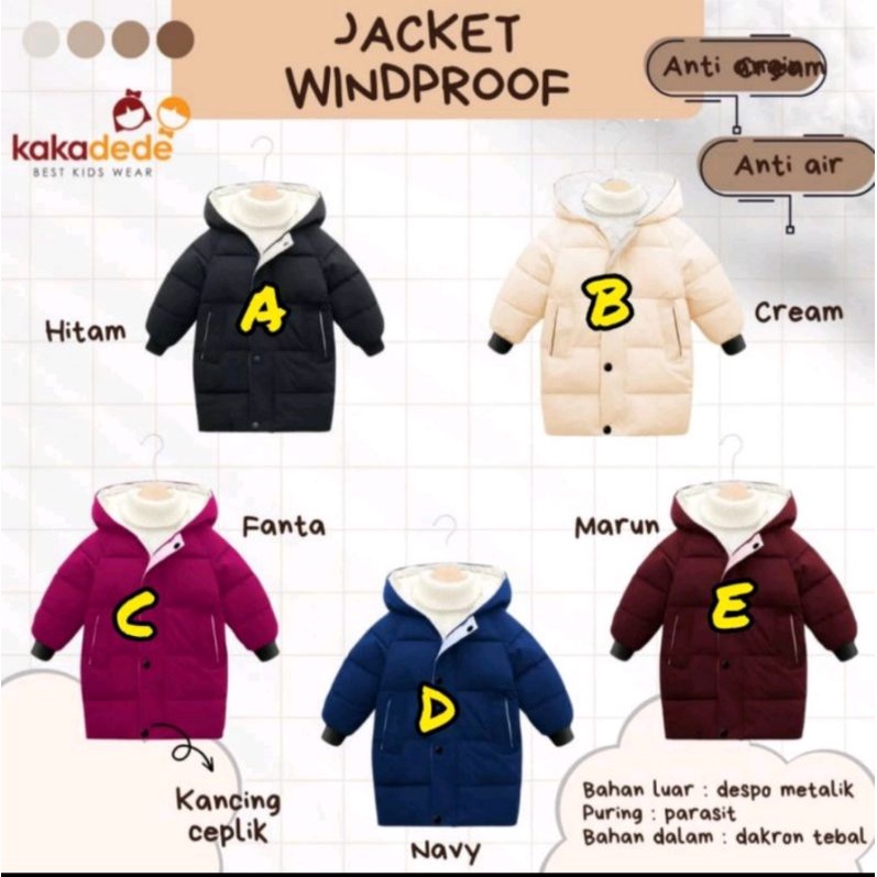 Ready ‼️Jacket Windproof by Kakadede bisa COD