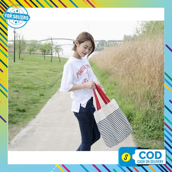 88Kfashion // Paper Bag Kain Motif Premium Bag Kantong Hampers Besar Xxl Tc31 Korea Line Tote Bag/ T