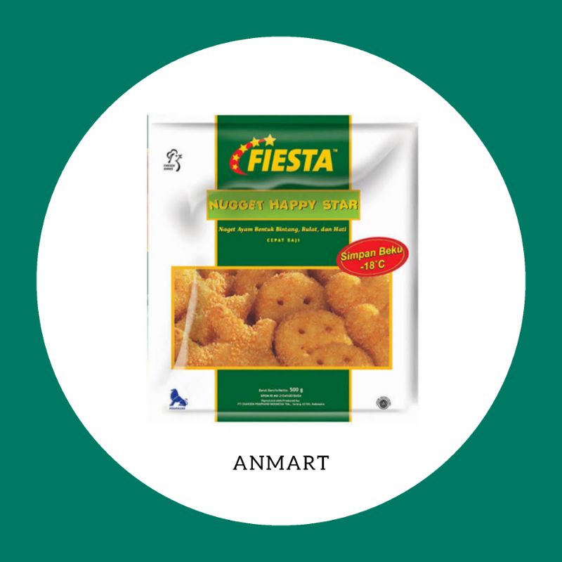 

ANMART | 500gr Happy Star / Nugget Ayam Fiesta | Frozen Food | Sayur Online