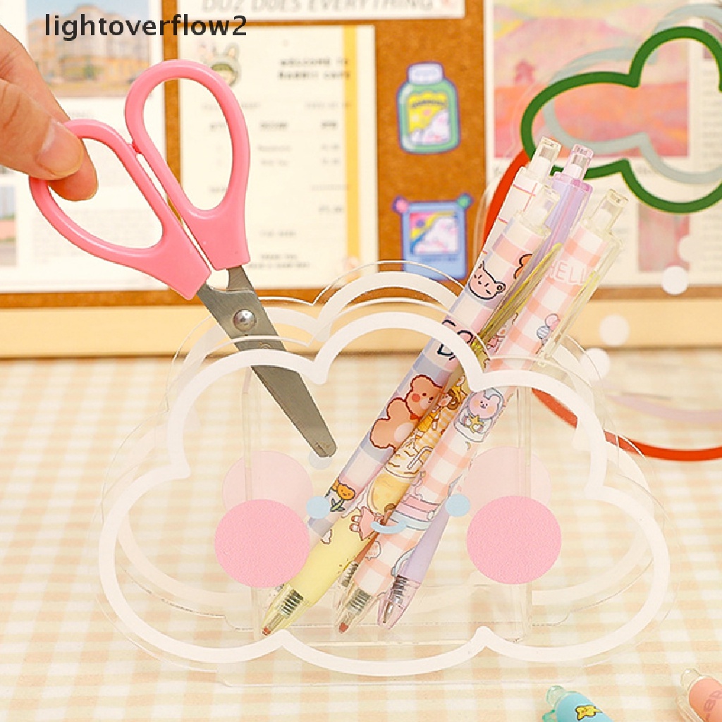 (lightoverflow2) Ins Holder / Organizer Pen / Stationery Bahan Akrilik Bentuk Beruang / Kelinci