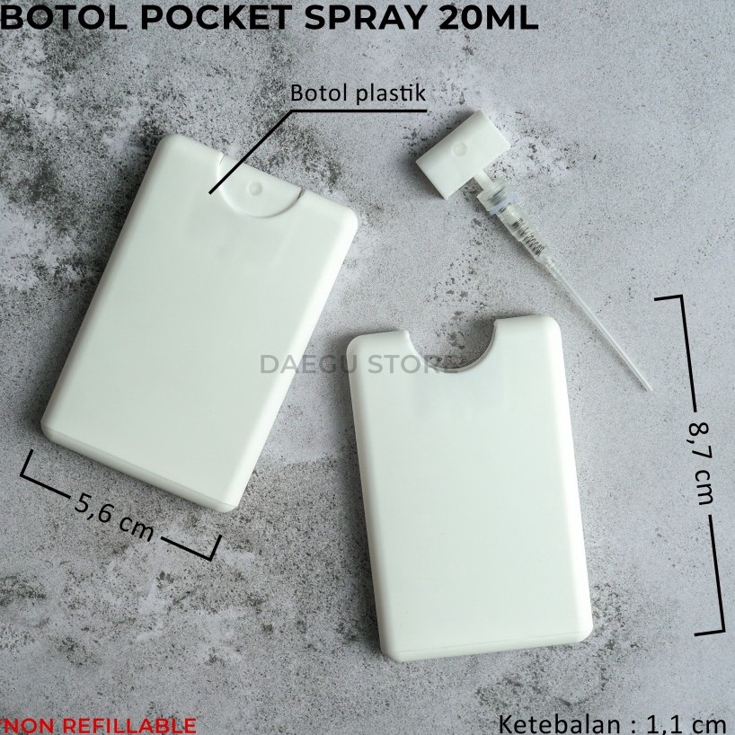 [Z209] Botol Pocket Card Spray 20ml Plastik untuk Hand Sanitizer Parfumr Pocket NONREFILLABLE