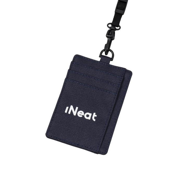 Paling Ekonomis iNeat Card Holder Lanyard ID Card Nametag Wallet Navy