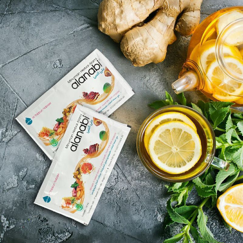 

Alanabi | Minuman Herbal Alami Kemasan Box # 10pouch * 3pc = 30pc