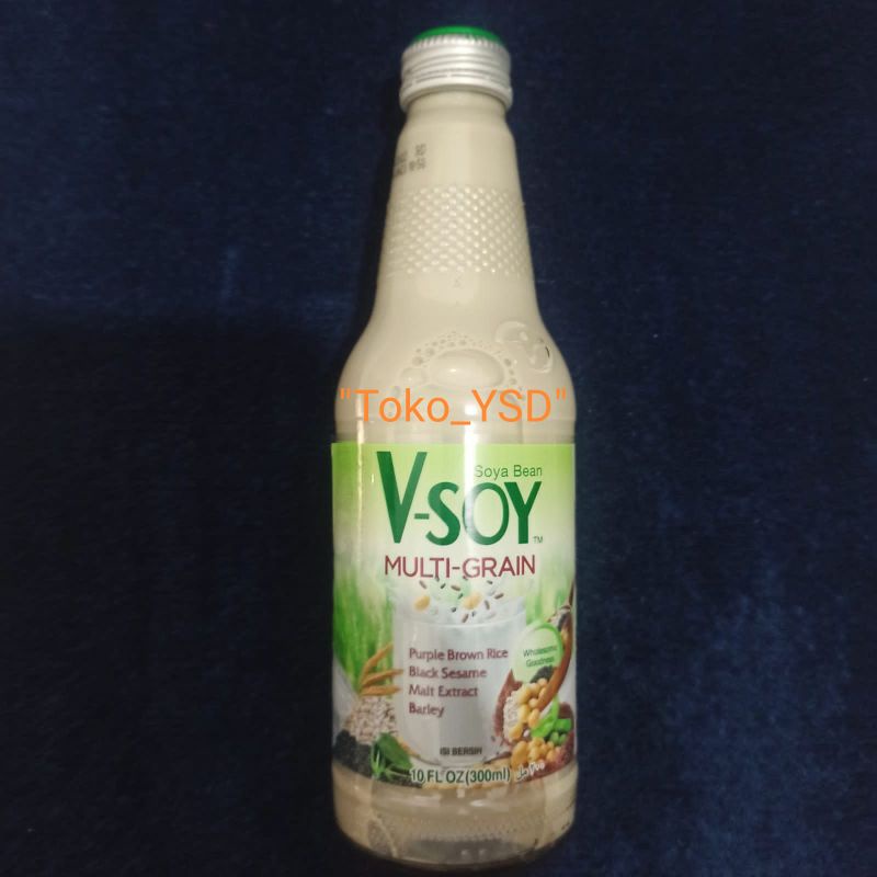 

V soy multi grain botol kaca 300 ml susu kedelai