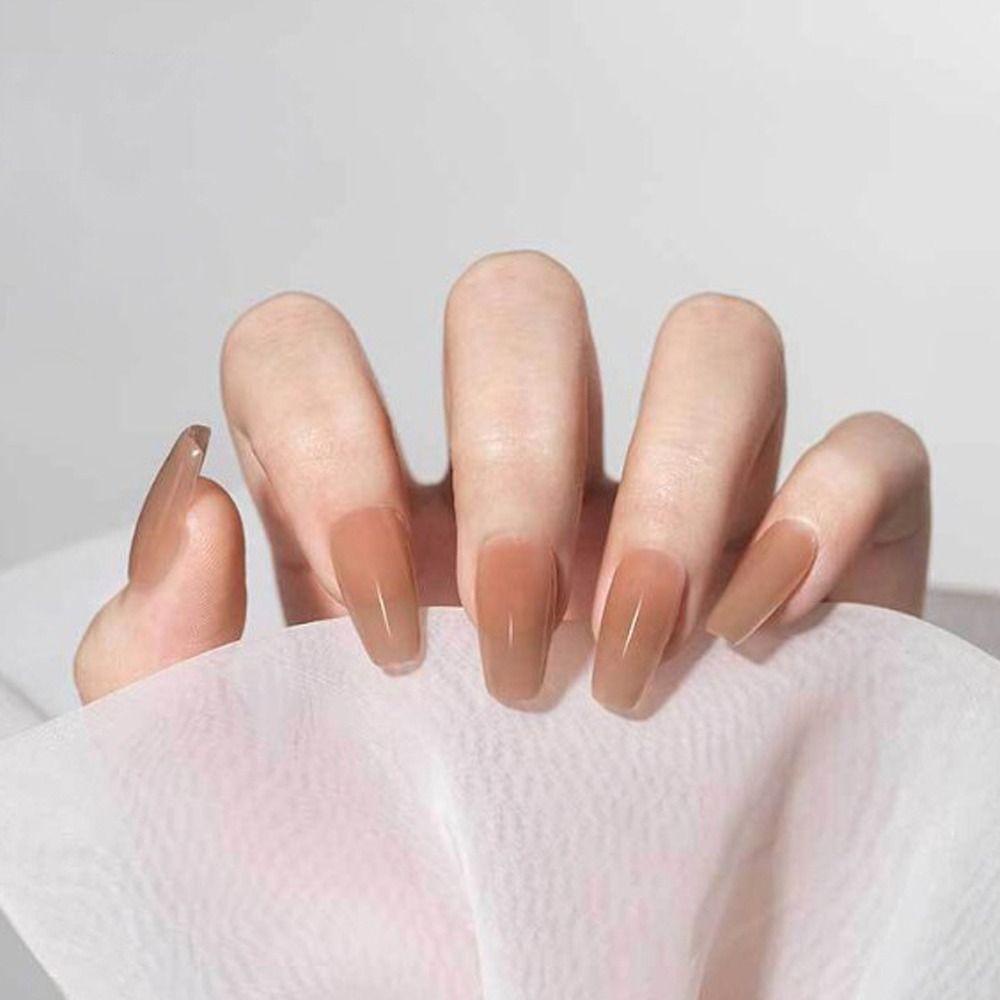 Needway   Tips Kuku Palsu Buatan Matte Ekstensi Alami Aksesoris Kuku Almond Cetakan Bangunan Cepat Tekan Pada Alat Nail Art Persegi