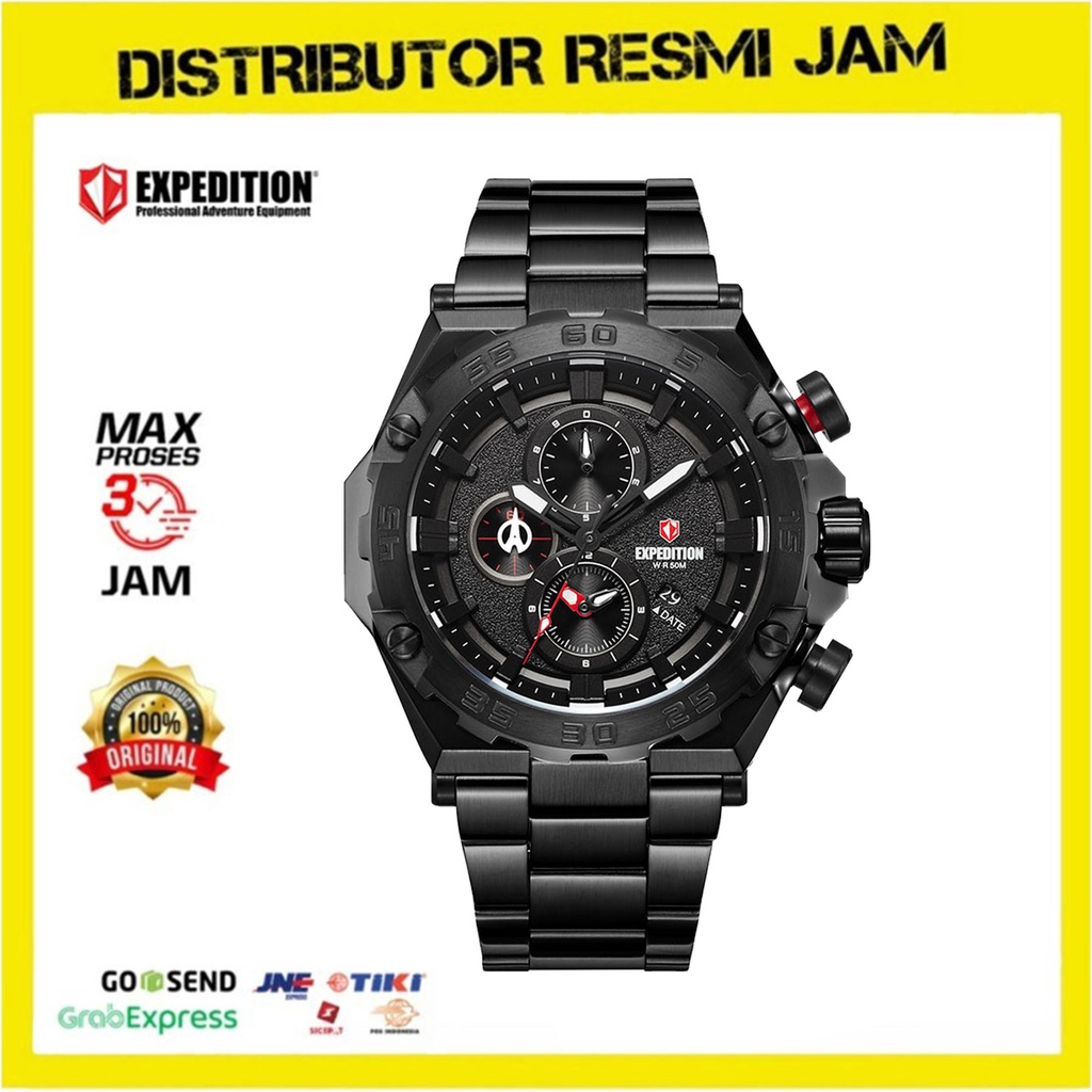 Jam Tangan Pria Expedition E 6797 MC E6797 MC Black List White
