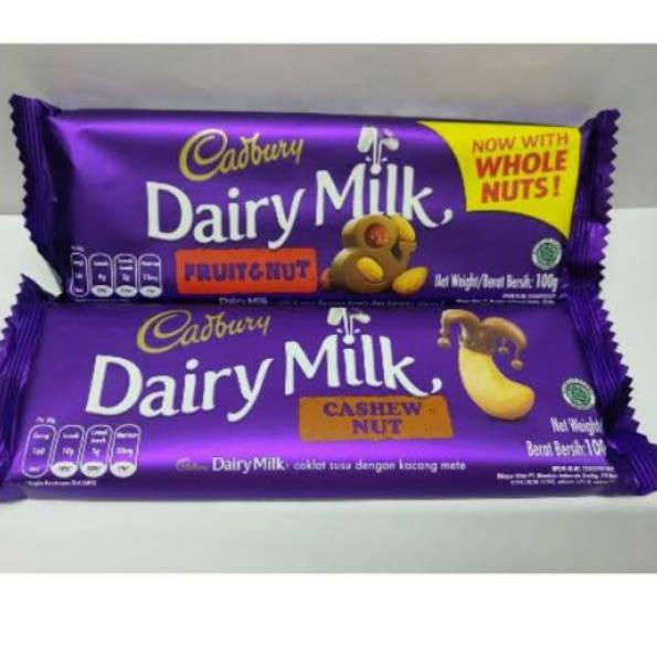 

✨10.10✨ COKLAT CADBURY 100 Gram / CADBURY FRUIT & NUT / CADBURY CASHEW & NUT / DAIRY MILK buruan