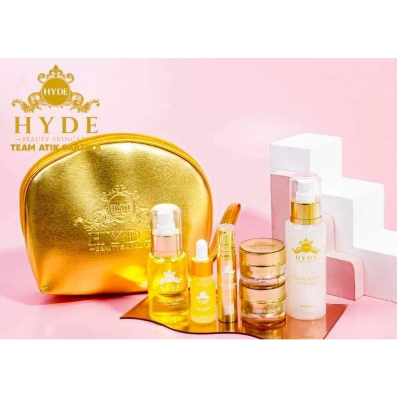 Paket lengkap isi 5 HYDE Beauty Skincare TOP Glowing anti Flek Hitam dan Jerawat