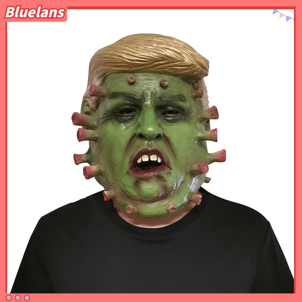 Cover Wajah Penuh Desain Donald Trump Bahan Latex Untuk Properti Pesta Halloween