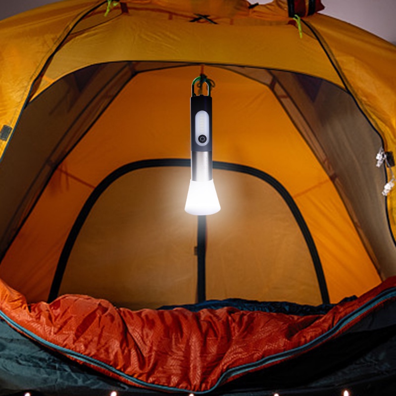 Lampu Senter LED Mini Portable Multifungsi Fokus Adjustable Rechargeable Untuk Camping / Memancing / Outdoor