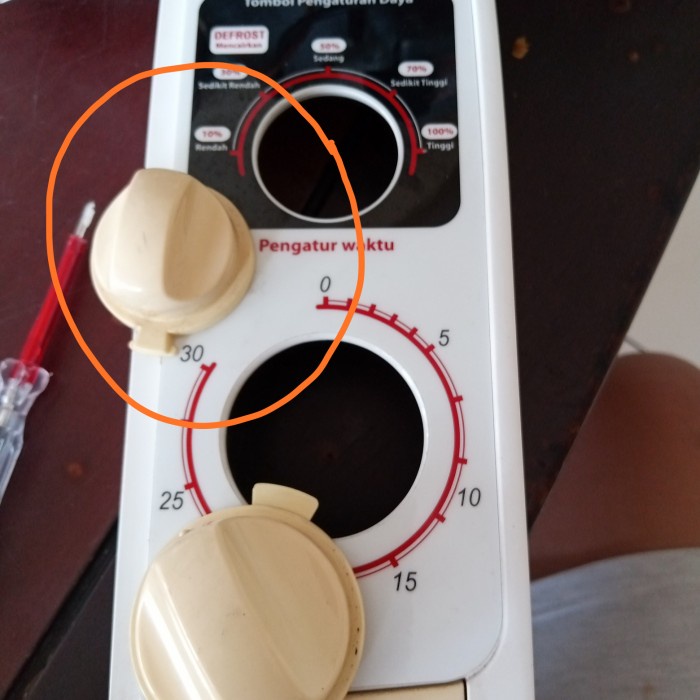 Microwave Knop Power Microwave Sharp Model R222(Y)