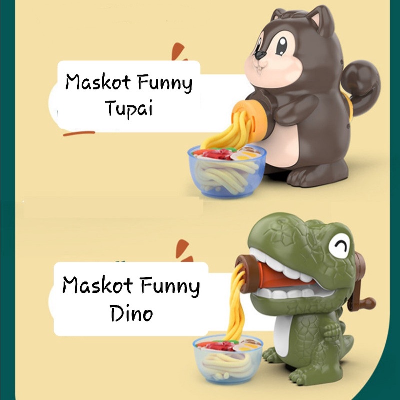 [MS]Mainan Anak Plastisin Dan Cetakan Set Lengkap Motif Dino Dan Tupai / Mainan Lilin Plastisin / Mainan Playdough