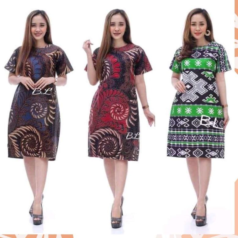 MM.18Oc22ғ ▫ DRESS BATIK WANITA ATASAN WANITA CASUAL DRESS FASHION WANITA SIZE M L XL