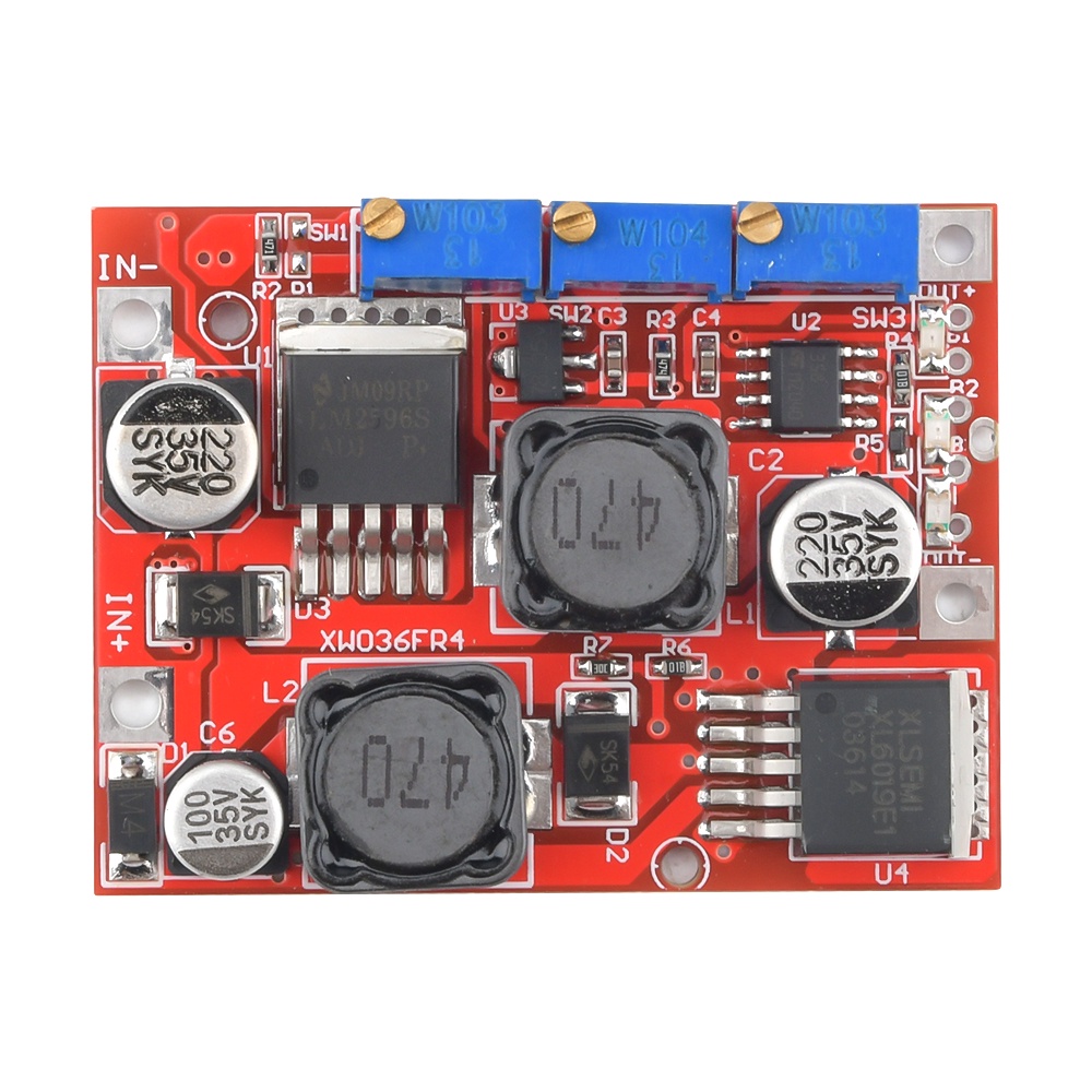 Lm2577S Lm2596S Modul Konverter Boost Buck Tegangan Step Up Down Dc-Dc Untuk Alat Elektronik