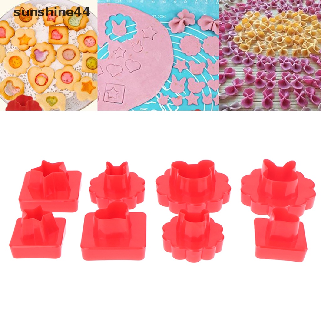 Sunshine 8Pcs Cetakan Pemotong Adonan Kue Fondant Desain al Untuk Dekorasi