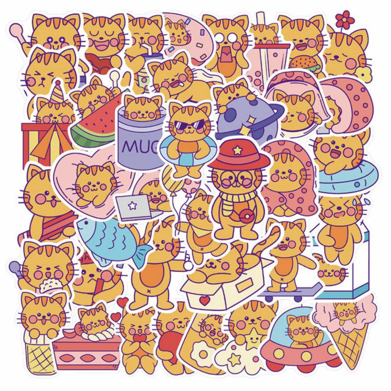 

Stiker Pack Kucing Oyen Style 260155- Stiker Aesthetic Keren Imut Laptop, Aksesoris Hp, Anti Air, Motif, Helm, Tumbler, Koper, Kulkas