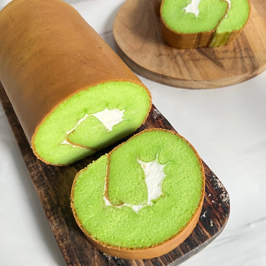 250 gr Pemium Pandan Swiss Roll Cake Premix bye Rizkycake