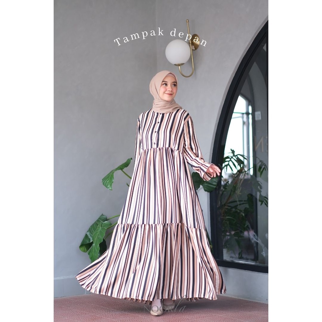 NOORLA - CALLA GAMIS GARIS BUSUI / MAXI DRESS BUMIL FRIENDLY