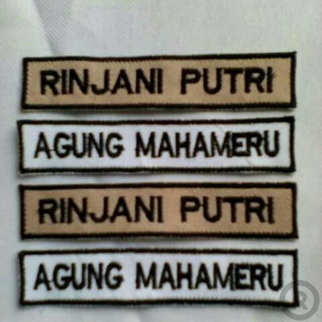 

Tag Nama Sis Bordir Papan Nama Atribut Bordir Name Tag Sis Bordir Nama Custom