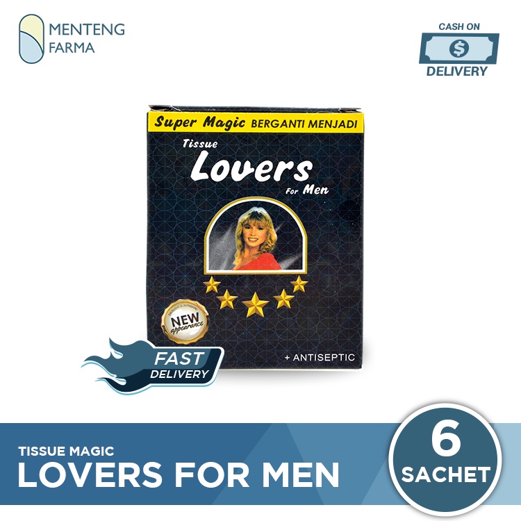 Tissue Lovers For Men Isi 6 Sachet - Tisu Basah Antiseptik Pria