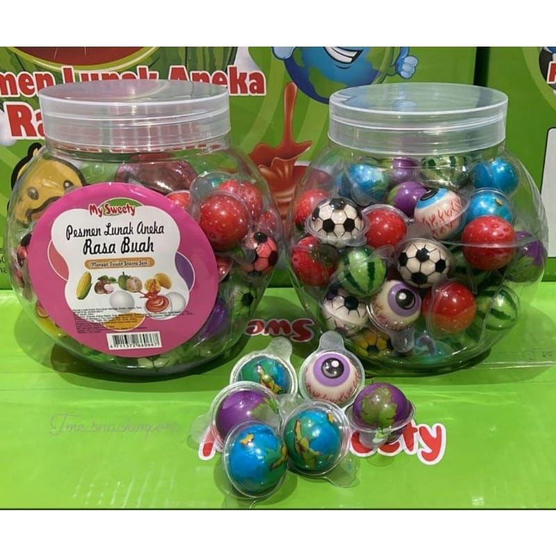 Permen Lunak/Luvmi-1-Toples Isi 50pcs-Permin Viral-Permen Jelly-Aneka Rasa
