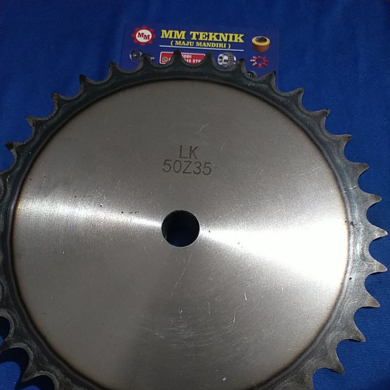 Sprocket RS 50 x 35 T Gear Rantai Single Gir gigi Z 35T RS50 -1 50Z35 50X35T 50-1 tipe B Sproket spr 50-35T 50x1x35T 50-1-35T