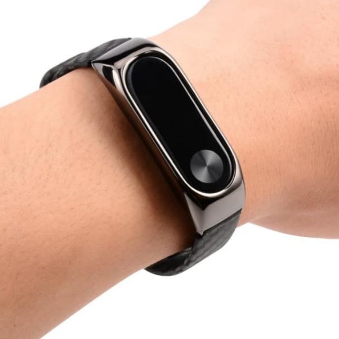 Xiaomi Mi Band 2 Strap Fiber Carbon Replacement Premium Metal Case