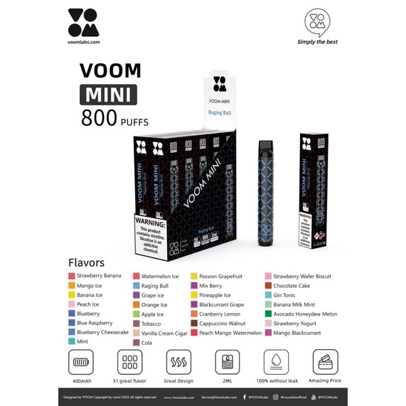 Voom Disposable Bar Puffs 800x