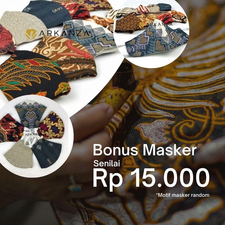 Recomended BATIK ARKANZA Motif PANCANAKA Hem Atasan Kemeja Baju Batik Pria Cowok L Laki Slimfit Full