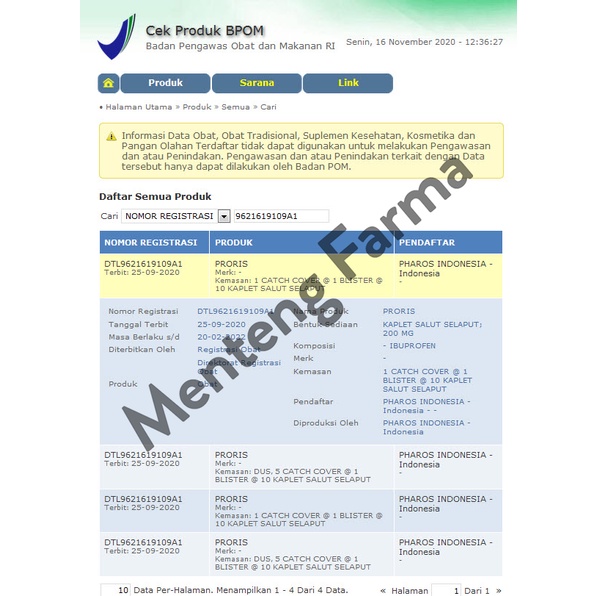 Proris 200 Mg 10 Kaplet - Pereda Demam dan Nyeri Sakit Gigi