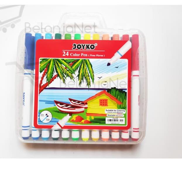 

Baru - Spidol Warna Color Pen Joyko CLP-05 24 warna washable | bisa dicuci ..