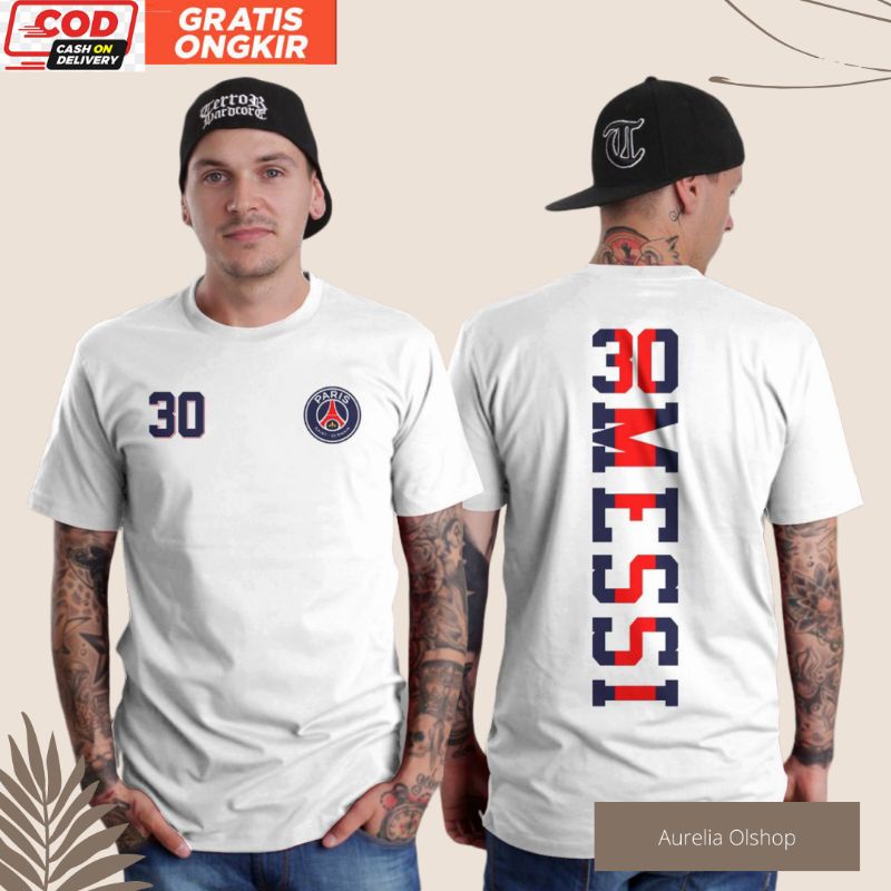 Baju Pria Fans Messi Kaos PSG Hem Distro Original Murah Keren