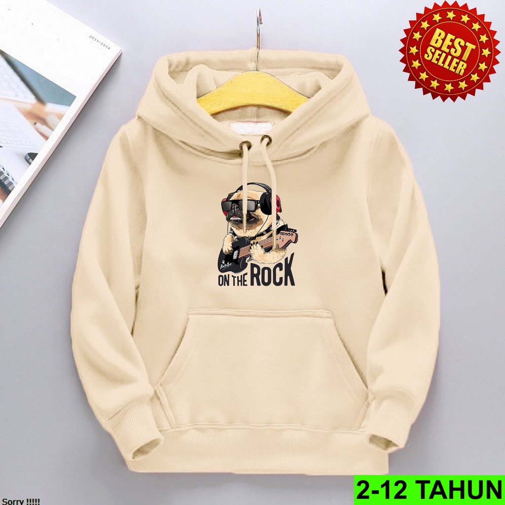 Hoodie ONE THE ROCK Anak Laki Laki Perempuan / Jaket BEST SELLER  Anak Usia 2 3 4 5 6 7 8 9 10 11 12 Tahun / Sweater TERBARU Anak Cewek Cowok  Switer Distro Bisa COD