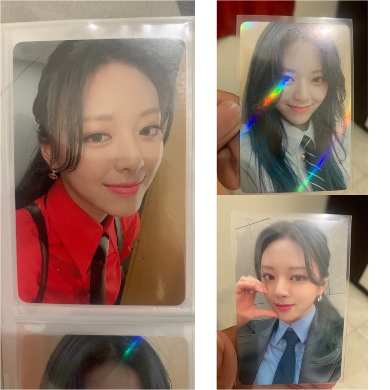 WTS Photocard Itzy Yuna era guess who withdrama cheek heart , baju merah