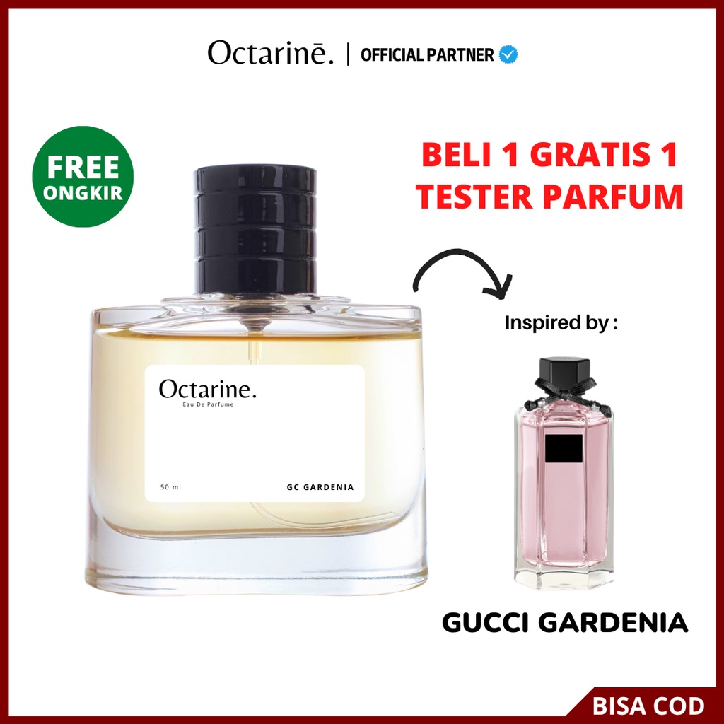 Octarine - Parfum Wanita Tahan Lama Aroma Floral Manis Fresh Inspired By GC Gardenia | Parfume Farfum Eau De Perfume Guci Gardenia Minyak Wangi Cewek Cowok Murah Original