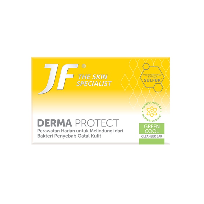 JF Derma Protect Green Cool 90 gr Bar (Sabun Mandi Batang Sulfur)