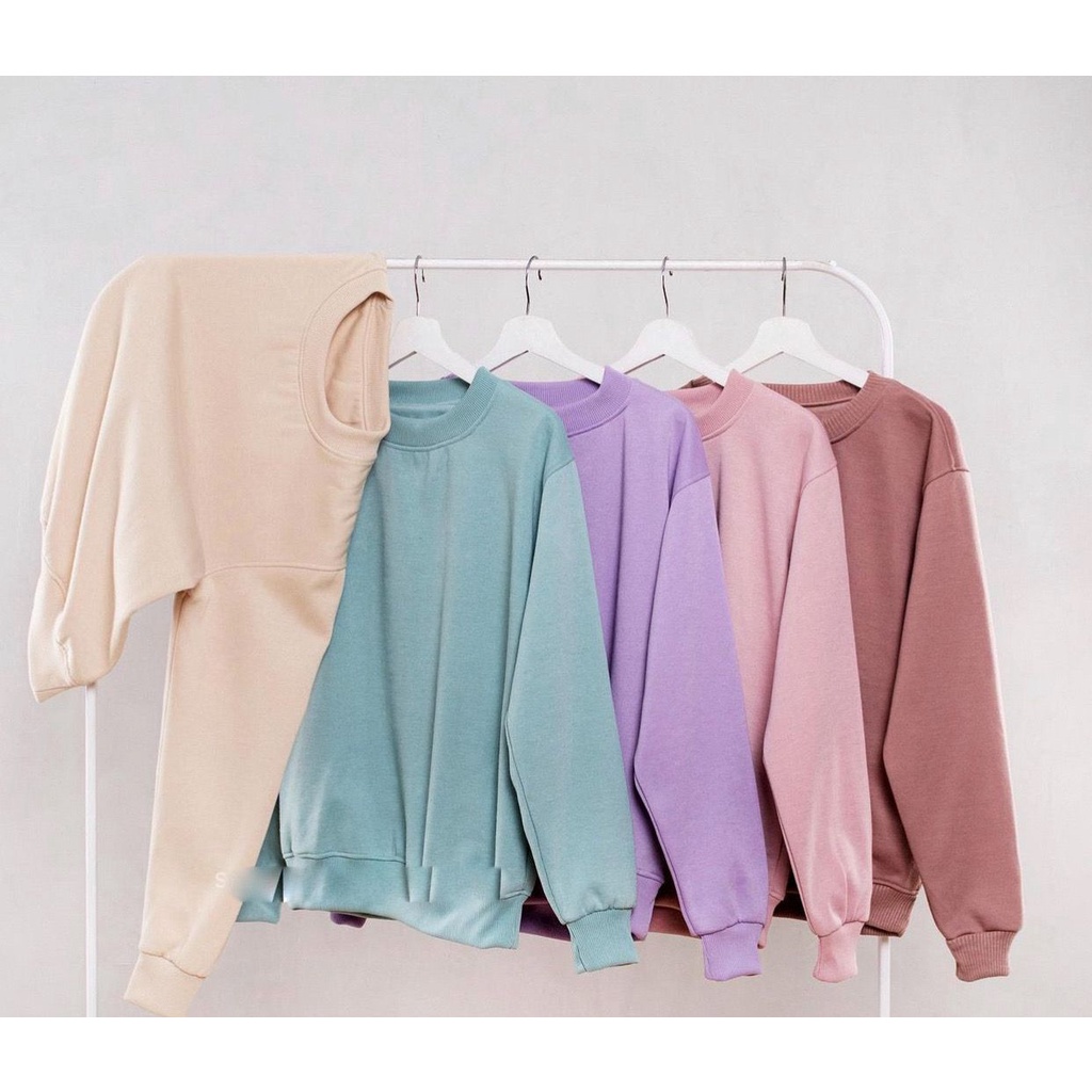 SWEEPER - TERLARIS BASIC SWEATER I NEED YOU PRIA &amp; WANITA M-XL BAHAN FLEECE