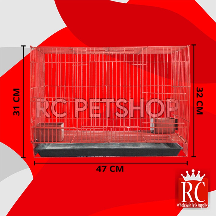 Kandang Hewan Kelinci Besi lipat premium Rabbit Cage