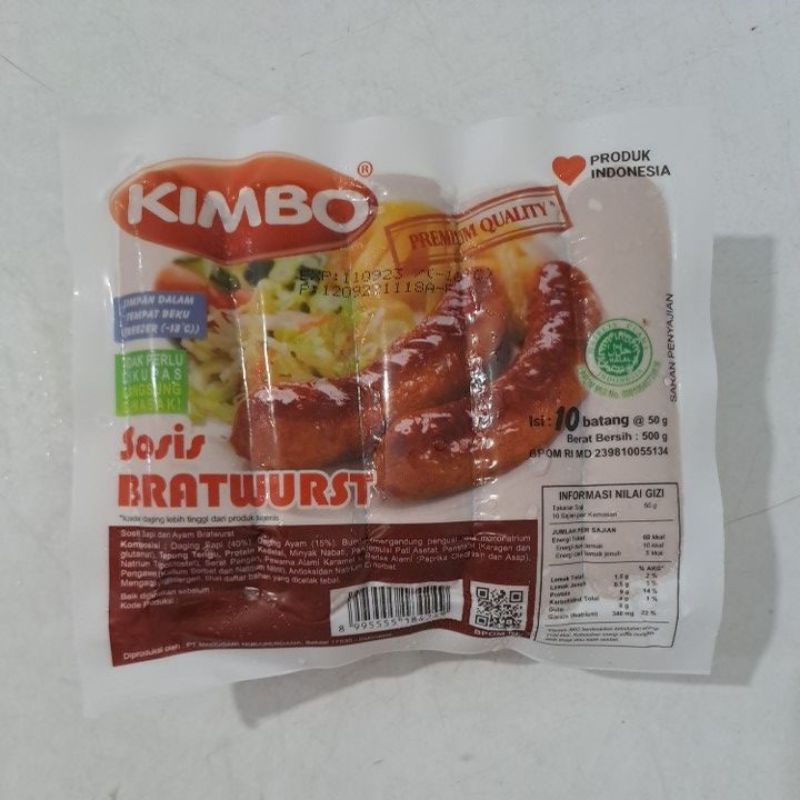 

Kimbo Bratwurst Mini Original 500gr Isi 10 pcs