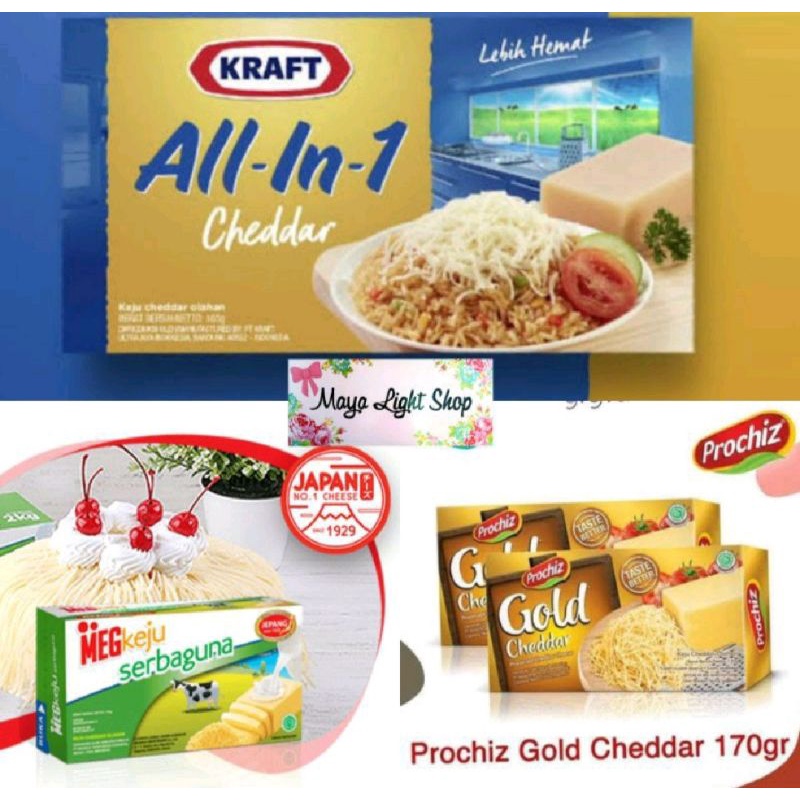 

Cheese Keju parut blok cheddar meg japan kraft prochiz 165gr halal promo sale