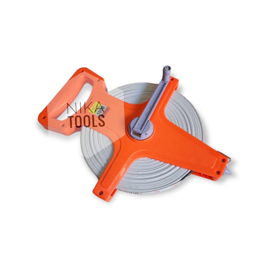 Meteran Fiber PVC 100m Meter Tancap Tanah Meteran Roll