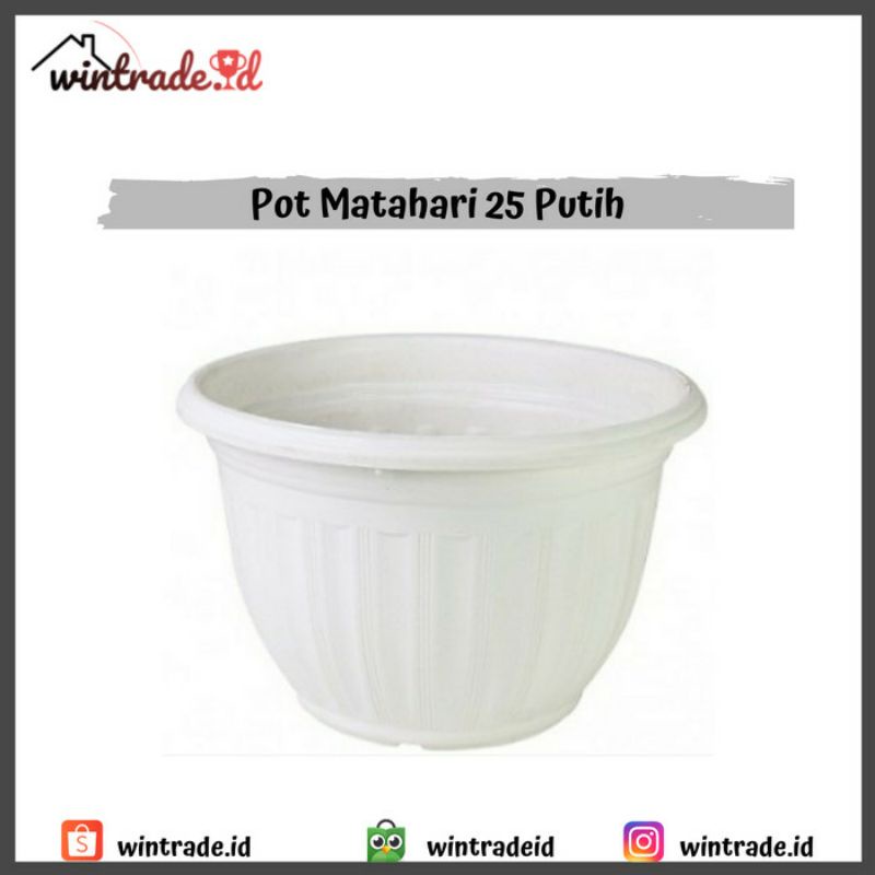 [ ⭐FREE ONGKIR⭐ ] Pot plastik tebal matahari putih 25 DX berkualitas